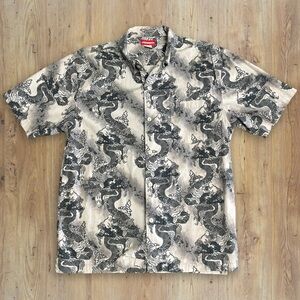 Vintage UnionBay Dragon Asian Inspired Camp Hawaiian Shirt L